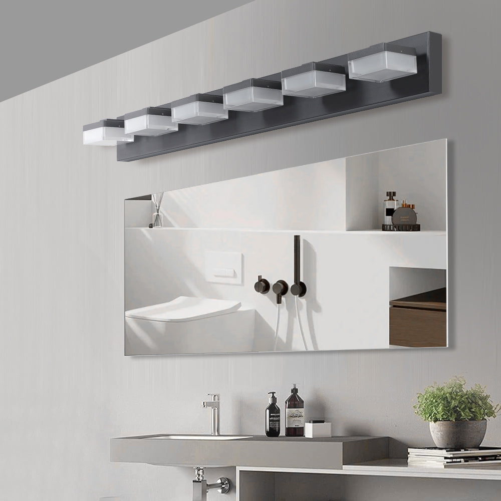 Modern 6-Light LED Black Vanity Mirror Light for Bathrooms & Makeup Tables_1