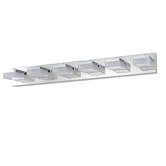 6-Light Chrome LED Modern Vanity Light Fixture for Bathroom & Makeup Table_0