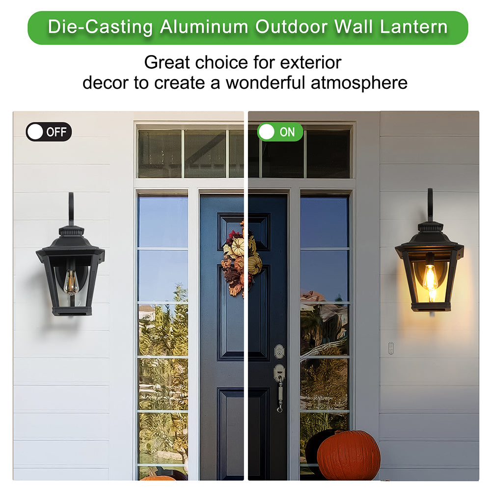 Large Outdoor Wall Sconces with Clear Glass_4