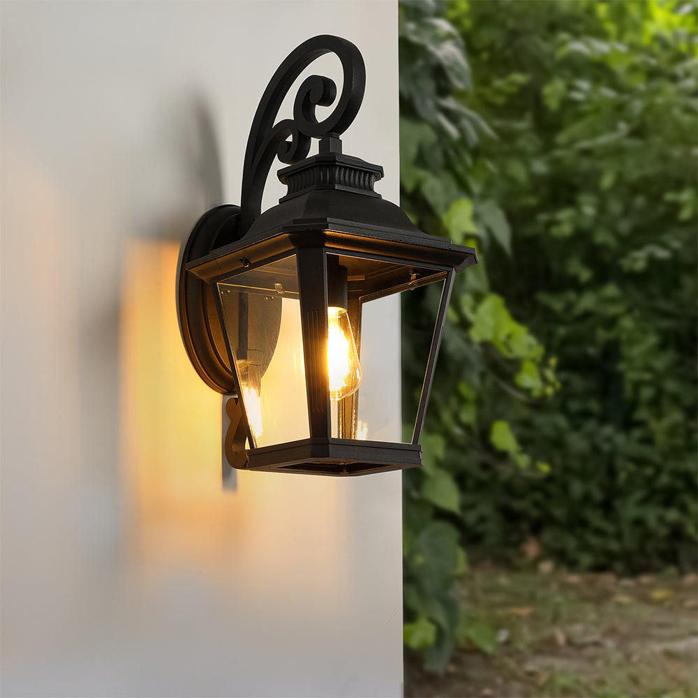 Large Outdoor Wall Sconces with Clear Glass_3