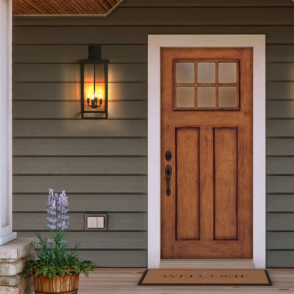 4-Bulbs Outdoor Wall Light - Black_4