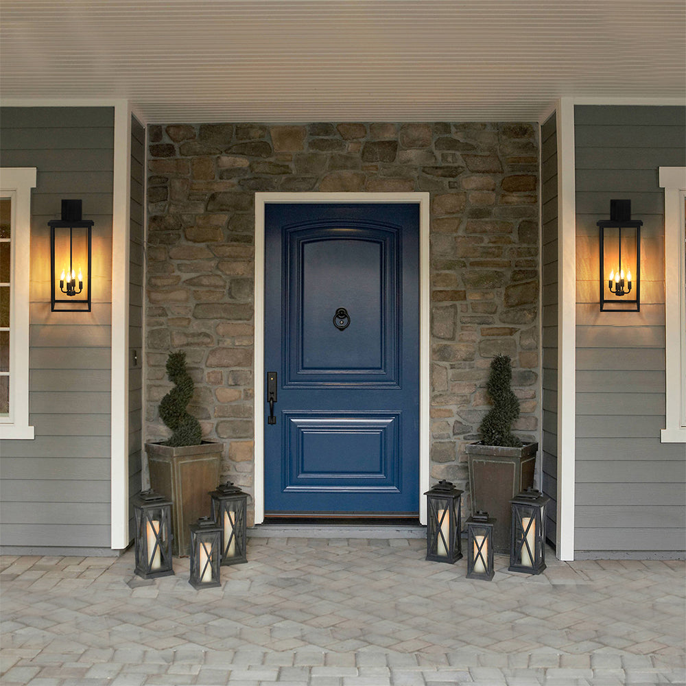 4-Bulbs Outdoor Wall Light - Black_3