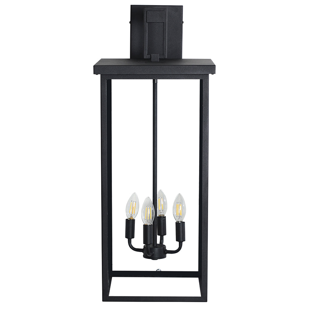 4-Bulbs Outdoor Wall Light - Black_0