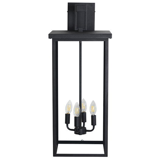 4-Bulbs Outdoor Wall Light - Black_0