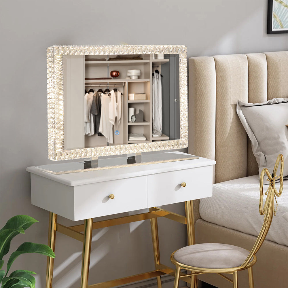 LED Crystal Mirror Light With Dimmable Lights_2