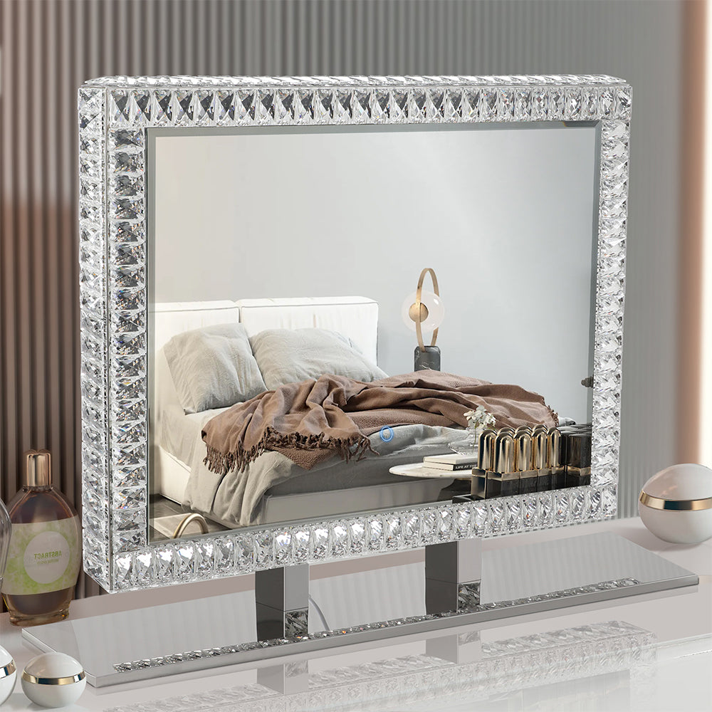 LED Crystal Mirror Light With Dimmable Lights_4