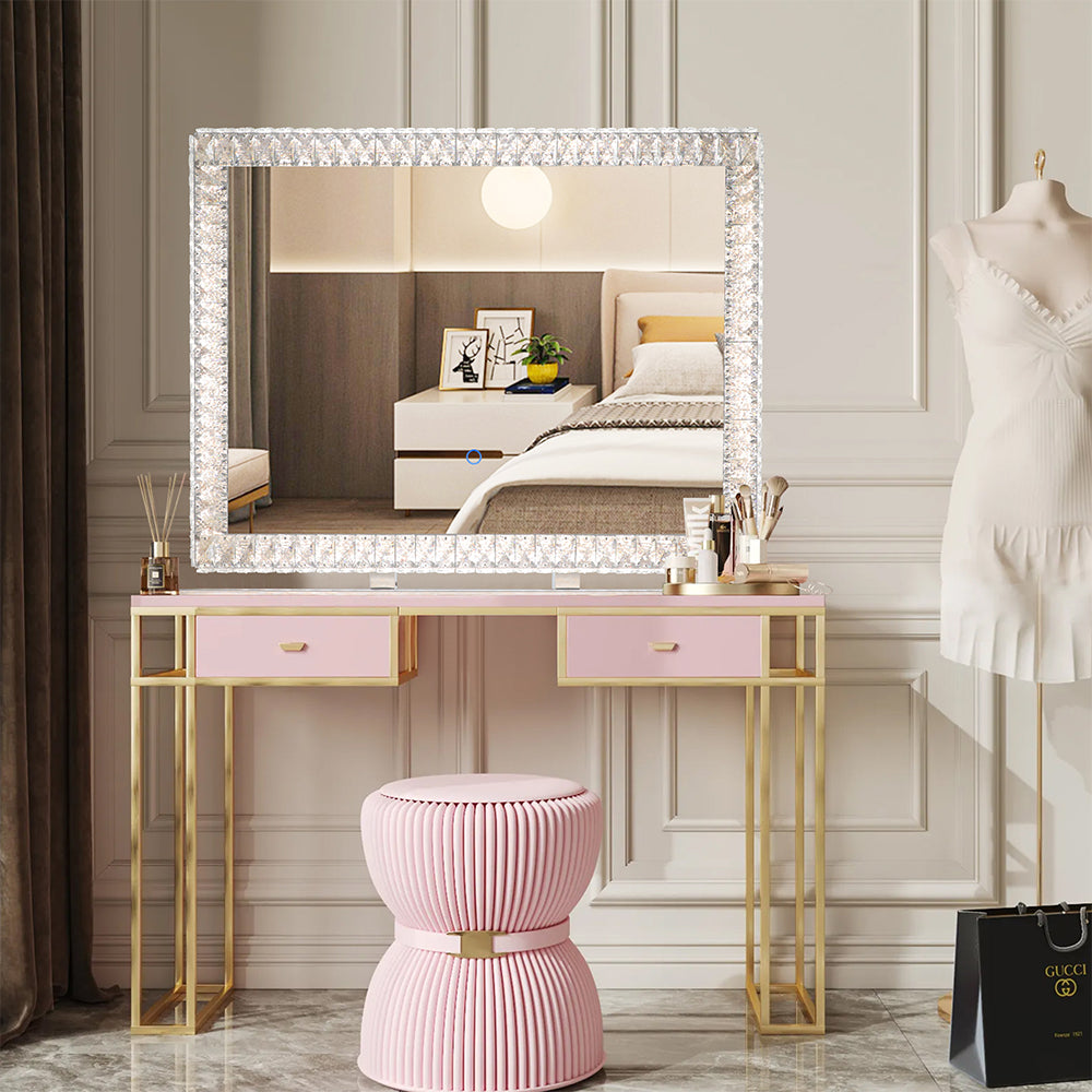 LED Crystal Mirror Light With Dimmable Lights_3