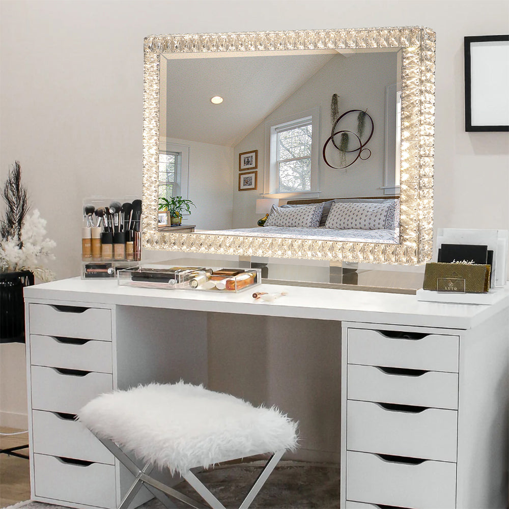 LED Crystal Mirror Light With Dimmable Lights_1