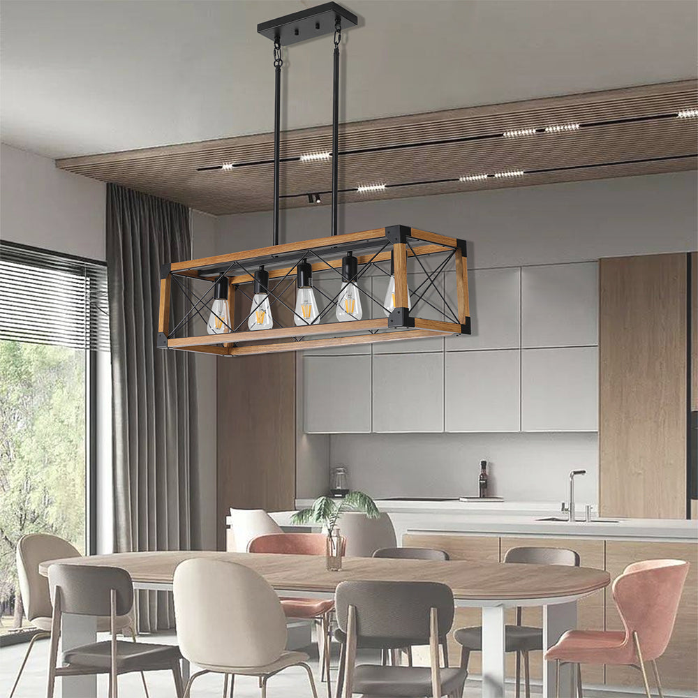 5-Light Farmhouse Chandelier - Retro Design_5