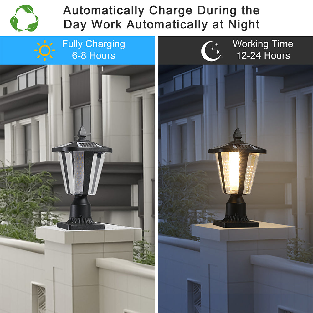 Solar Column Headlights With Dimmable LED_6