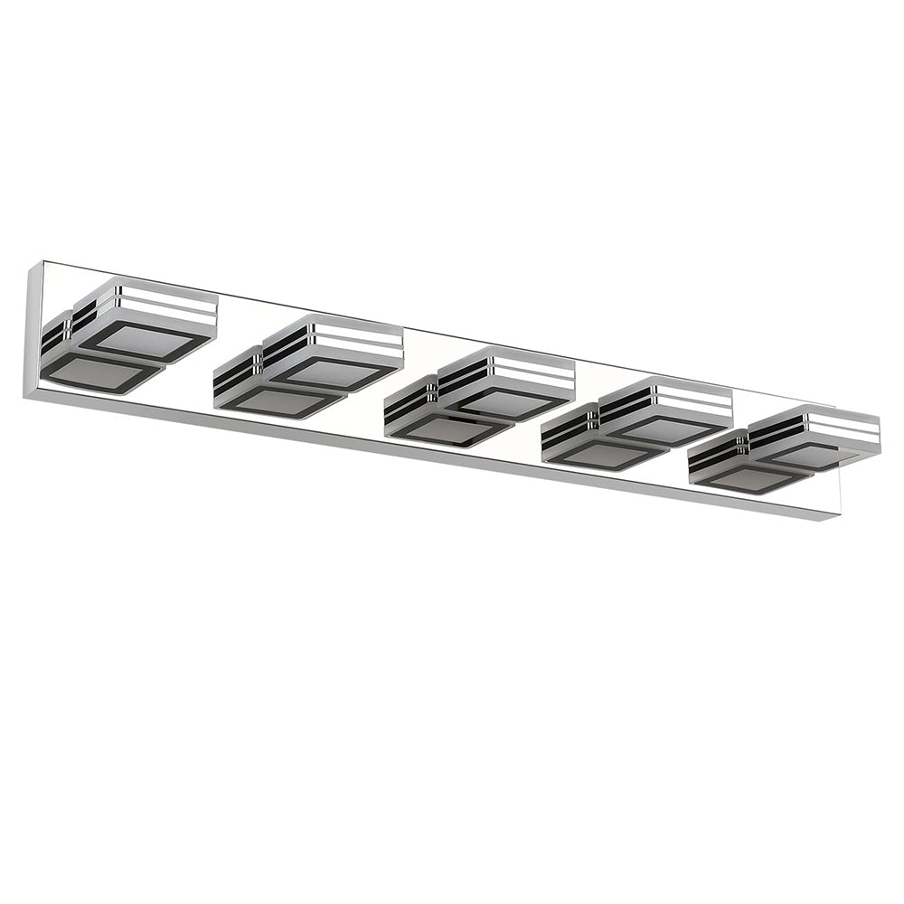 5-Light LED Modern Mirror Light in Chrome_0