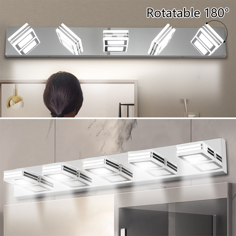5-Light LED Modern Mirror Light in Chrome_5