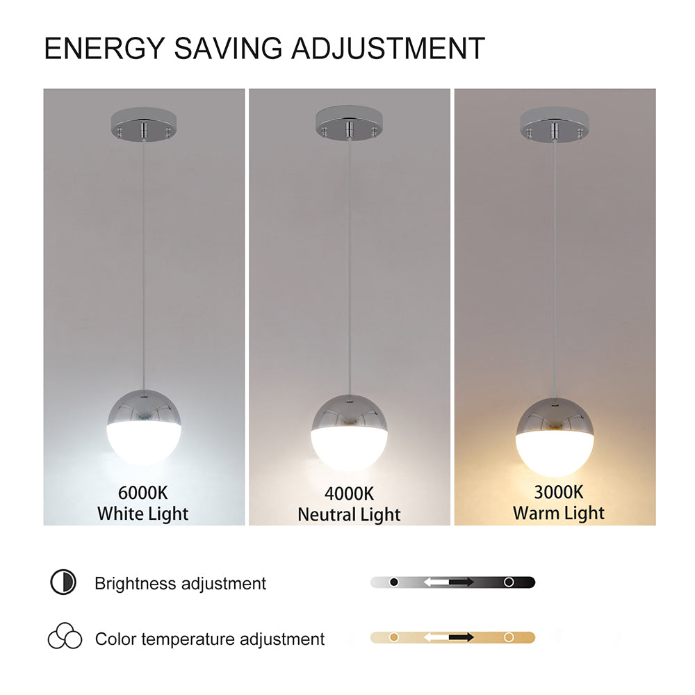 Pendant Light with Dimmable LED - Chrome_7