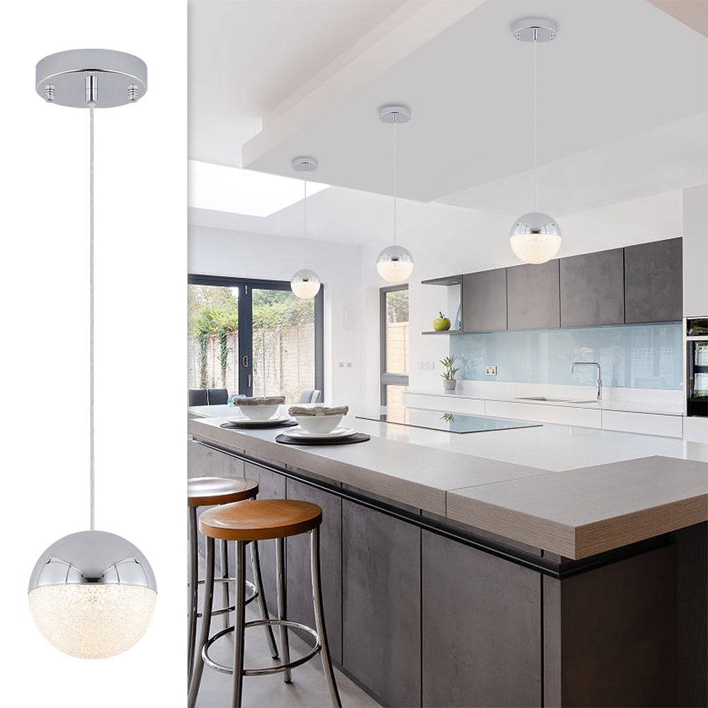 Pendant Light with Dimmable LED - Chrome_5