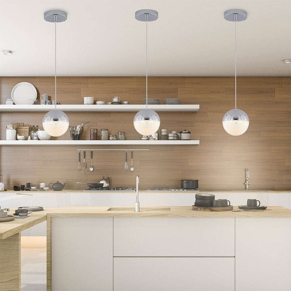 Pendant Light with Dimmable LED - Chrome_4