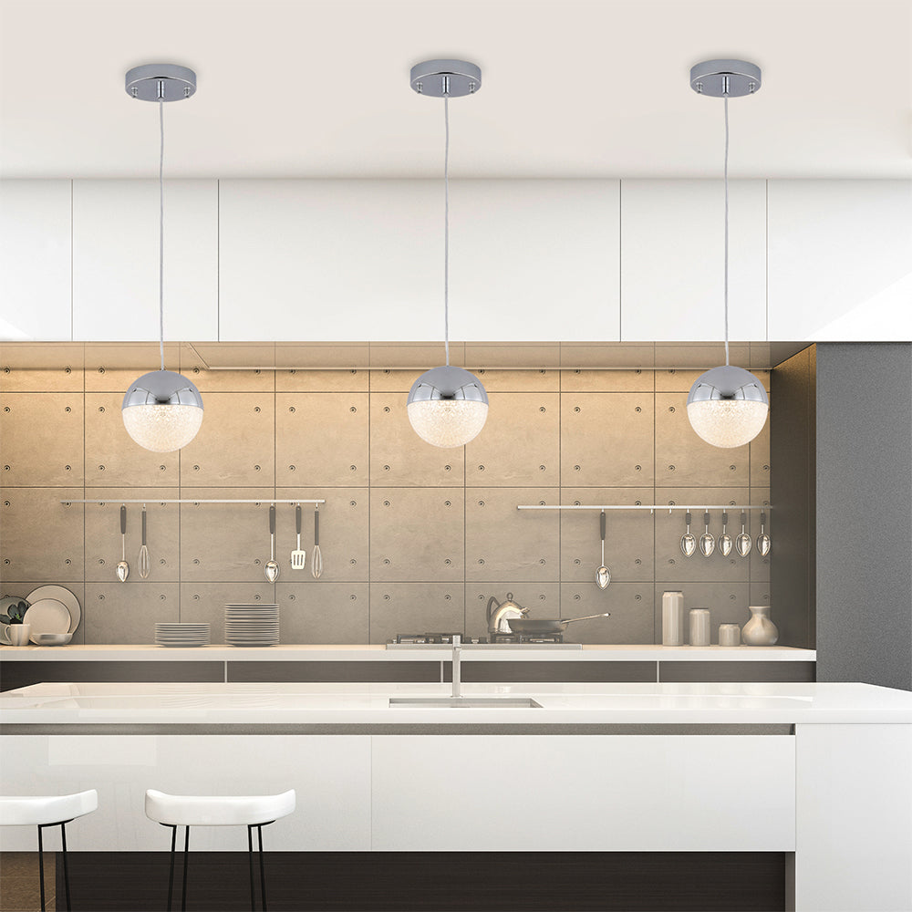 Pendant Light with Dimmable LED - Chrome_2