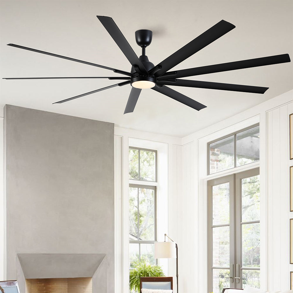 84-Inch Super Large Ceiling Fan with Remote Control - Black_4