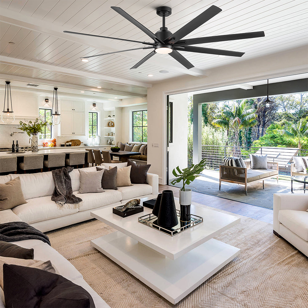 72-Inch Integrated LED Light Ceiling Fan - Black_5