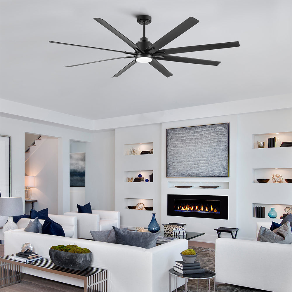 72-Inch Integrated LED Light Ceiling Fan - Black_3