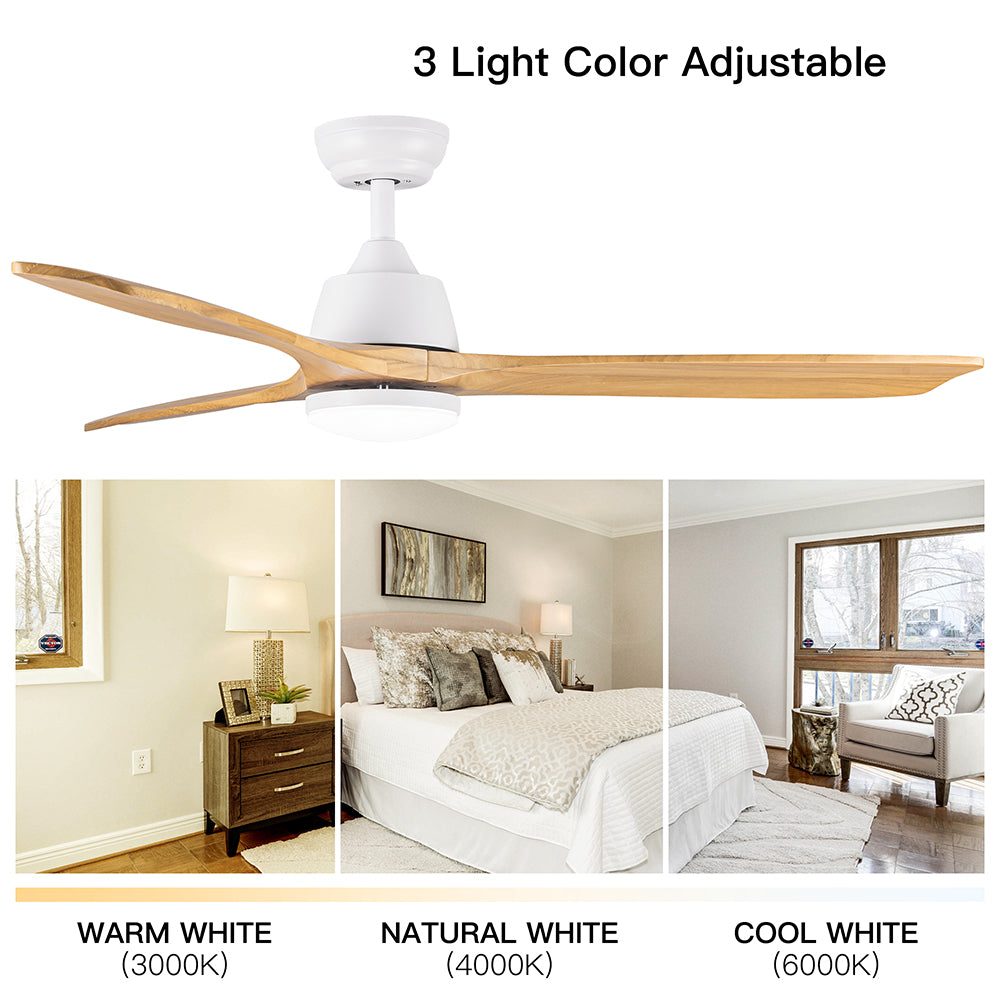 52-Inch Integrated LED Ceiling Fan - Beige_10