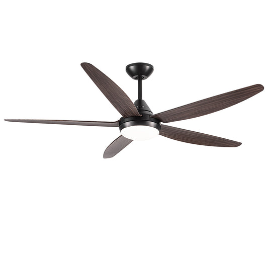 56-Inch Integrated LED Ceiling Fan Lighting - Black & Brown_0
