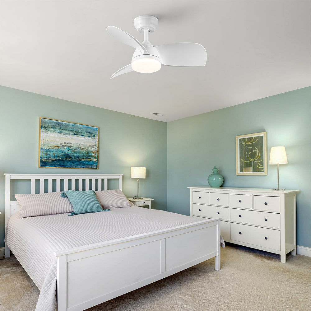 28-Inch Integrated LED Ceiling Fan Lighting - White_4
