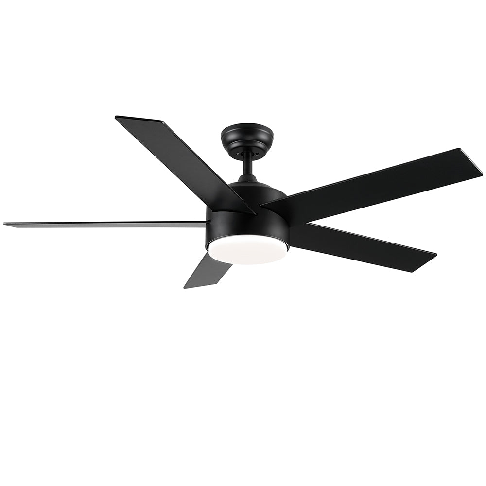 52-Inch Integrated LED Ceiling Fan Lighting - Black_0