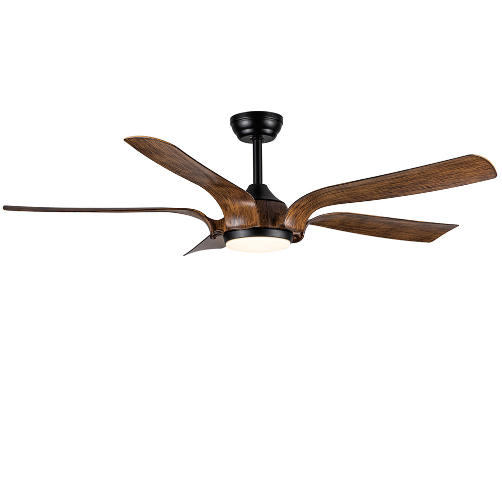 56-Inch Smart Integrated LED Ceiling Fan Lighting - Antique Brown_0