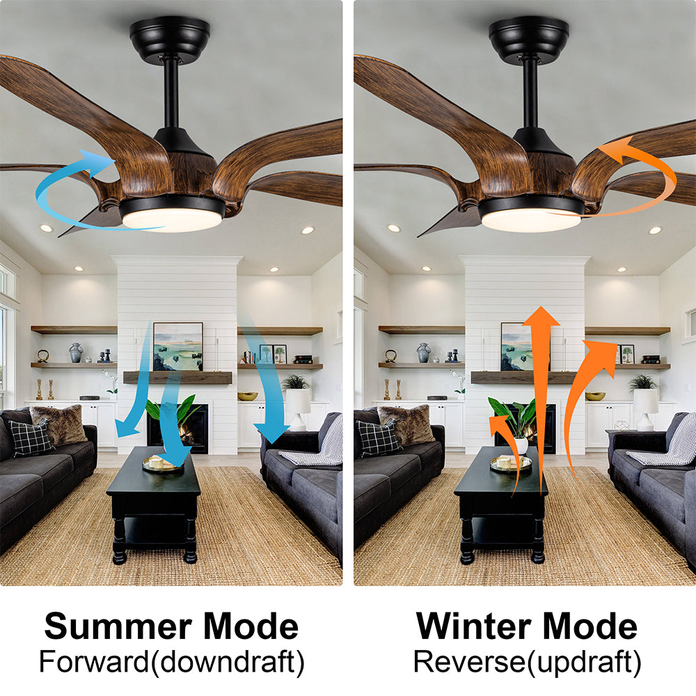 56-Inch Smart Integrated LED Ceiling Fan Lighting - Antique Brown_6