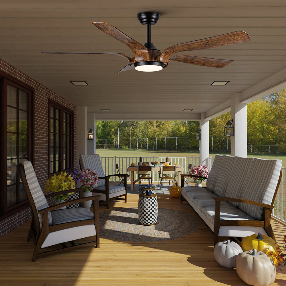 56-Inch Smart Integrated LED Ceiling Fan Lighting - Antique Brown_4