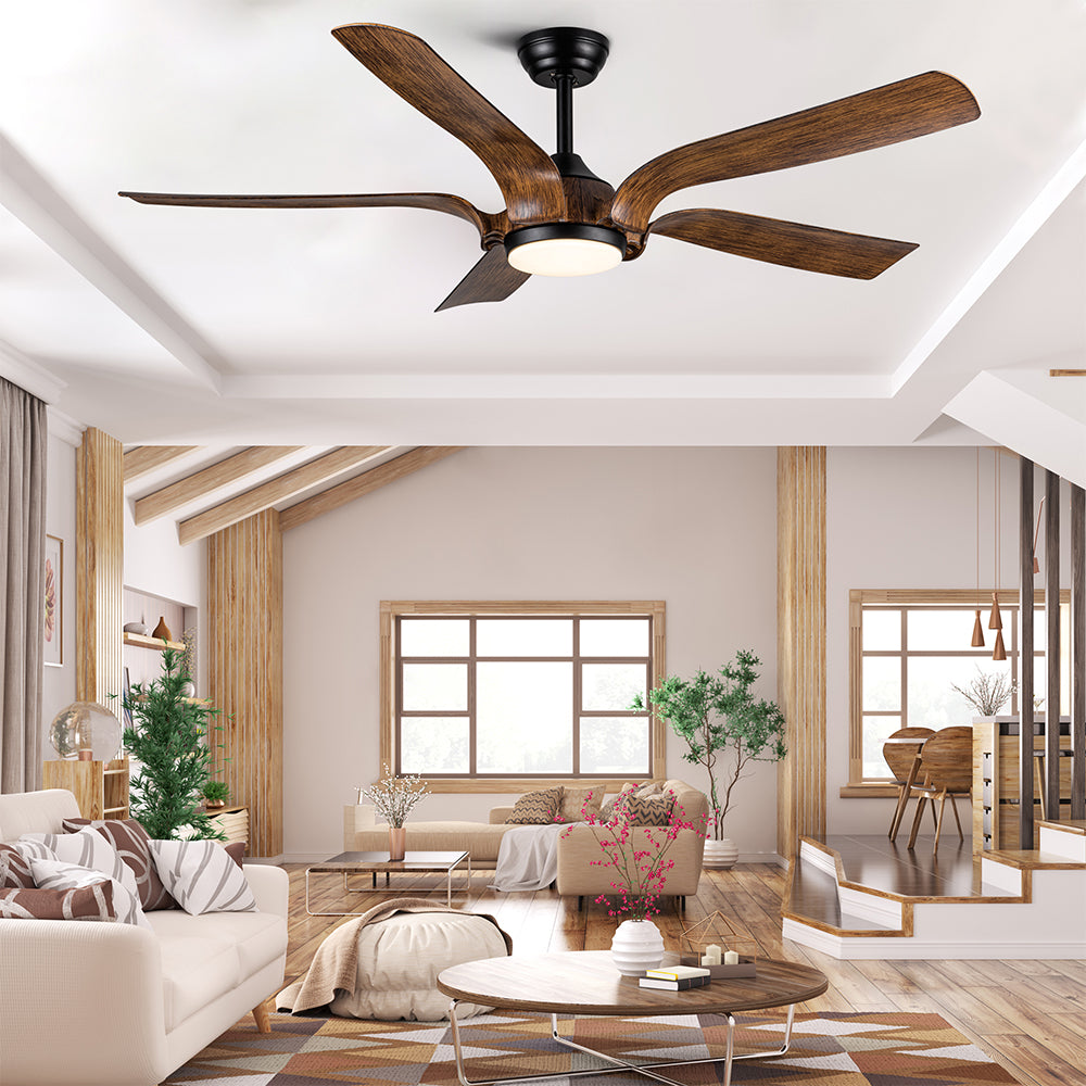 56-Inch Smart Integrated LED Ceiling Fan Lighting - Antique Brown_3