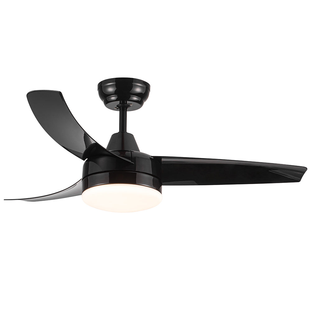 Ceiling Fan with Integrated LED Light - Black_0