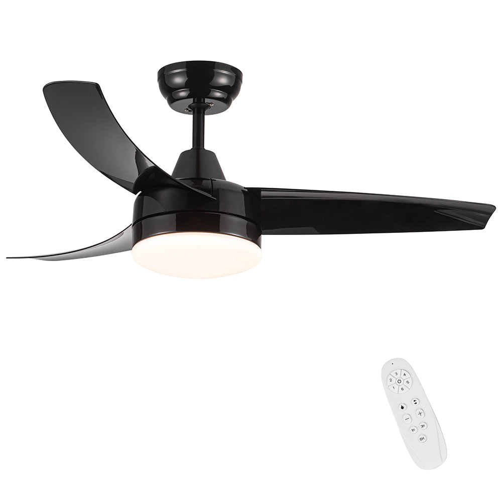 Ceiling Fan with Integrated LED Light - Black_8