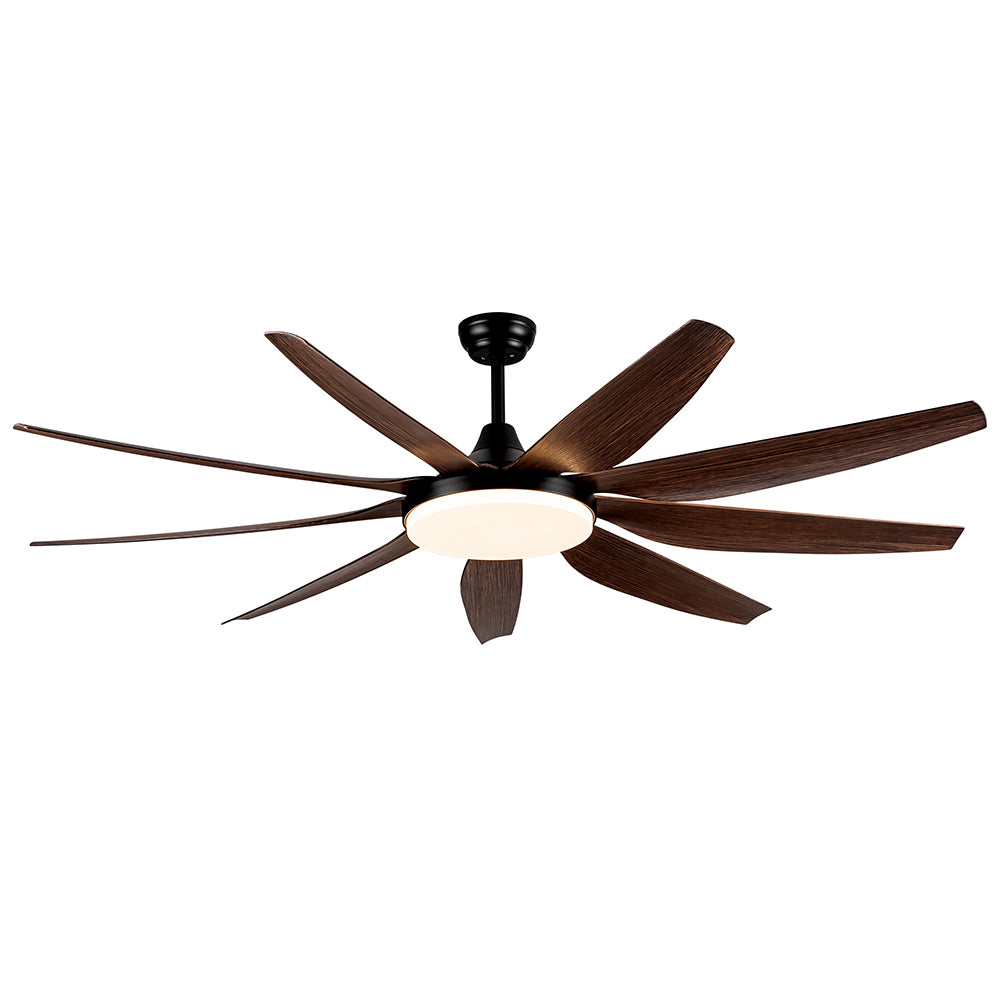 71-Inch Integrated LED Lighting Ceiling Fan with 9 Solid Wood Blade_0