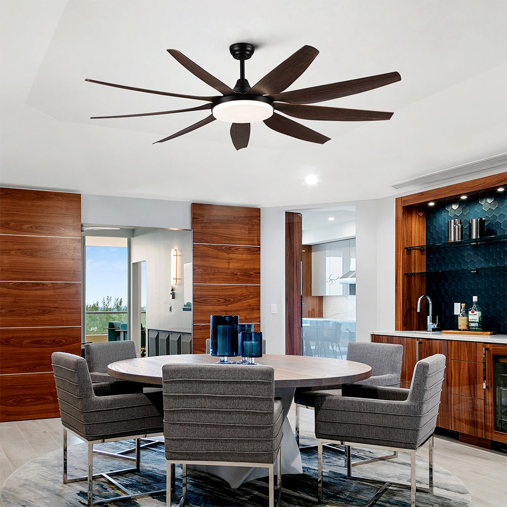 71-Inch Integrated LED Lighting Ceiling Fan with 9 Solid Wood Blade_6