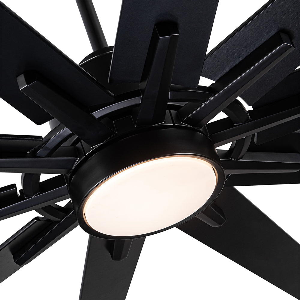 72-Inch Dual-Finish LED Ceiling Fan with Remote Control Black_2