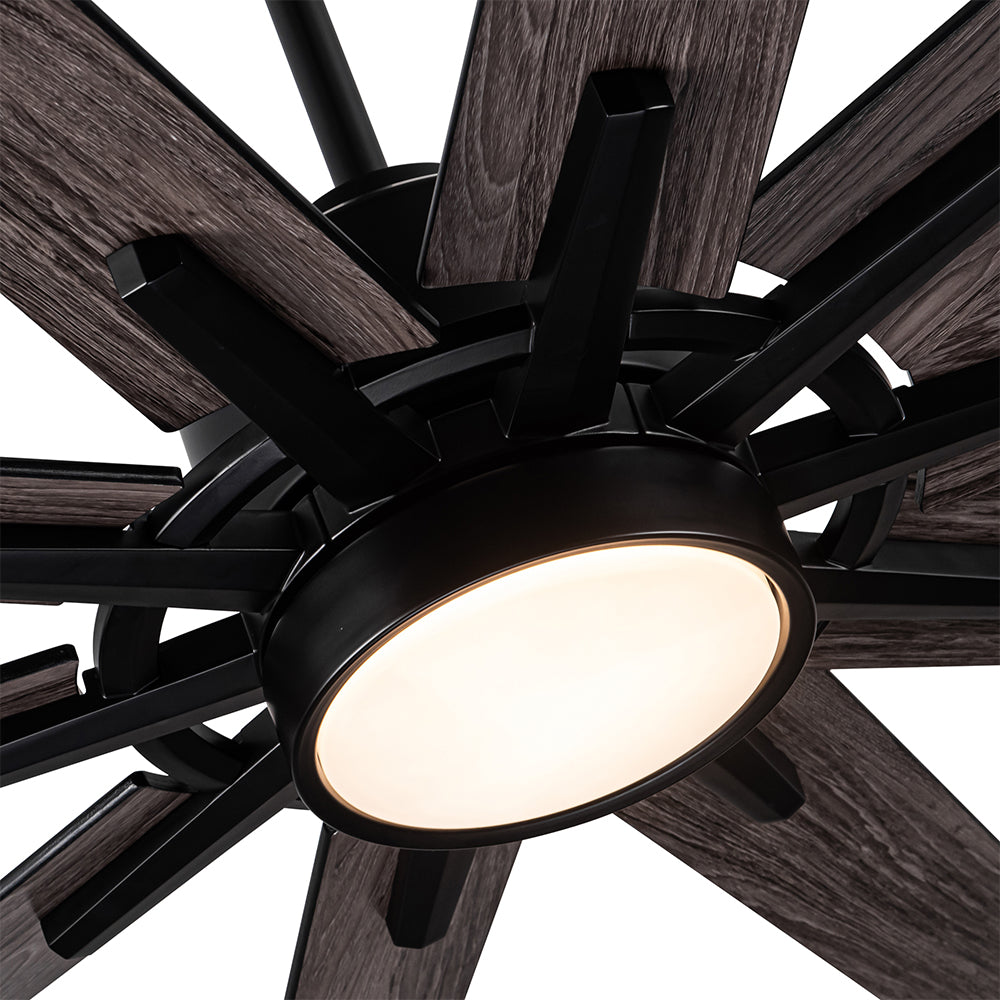72-Inch Dual-Finish LED Ceiling Fan with Remote Control Black_1