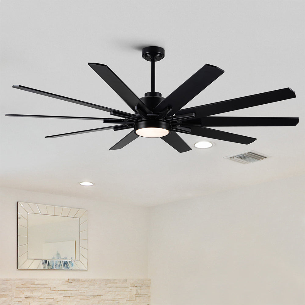 72-Inch Dual-Finish LED Ceiling Fan with Remote Control Black_6