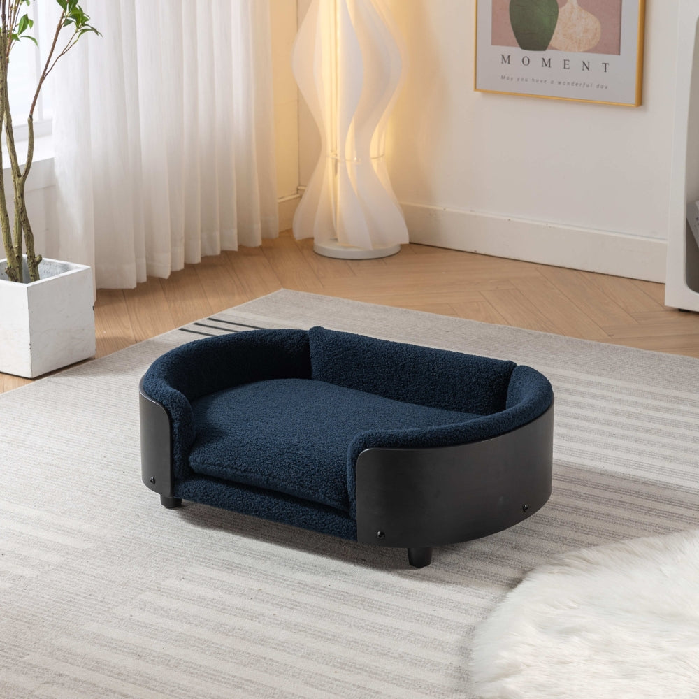 Elevated Dog Bed Solid Wood Legs Cashmere Cushion Medium_3