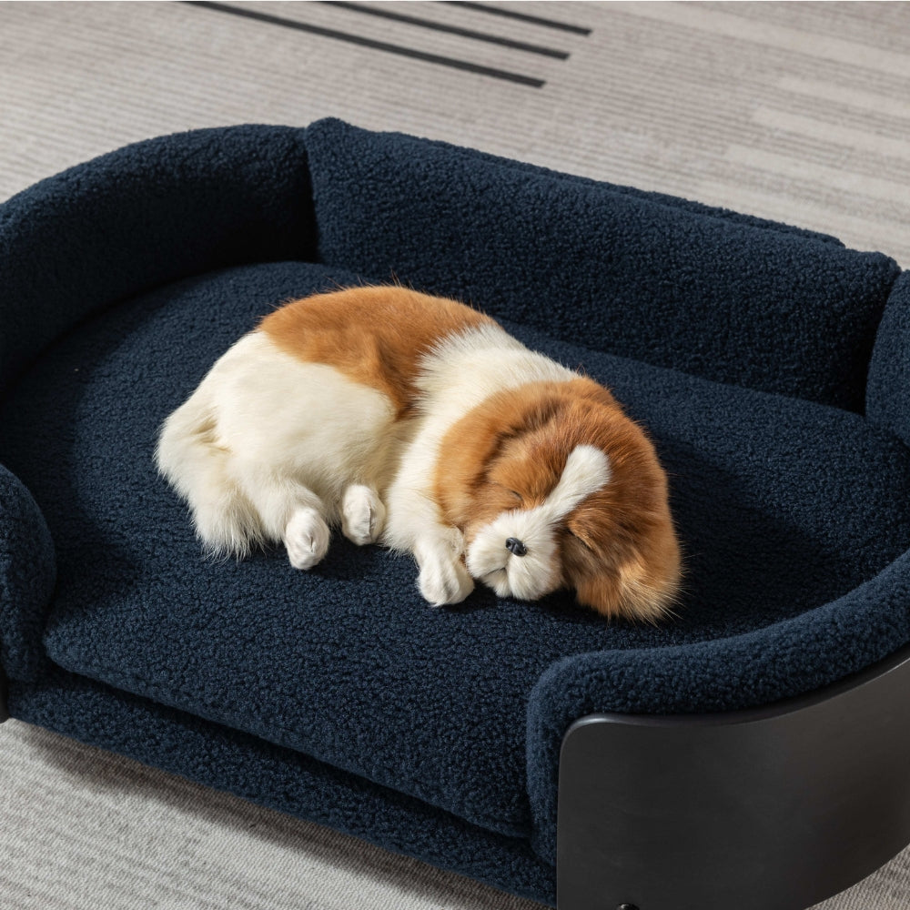 Elevated Dog Bed Solid Wood Legs Cashmere Cushion Medium_6