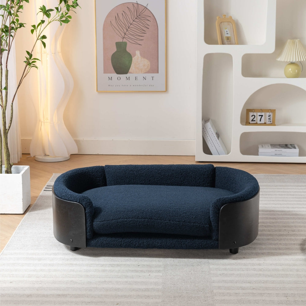 Scandinavian Style Elevated Dog Bed Cashmere Cushion Large_1