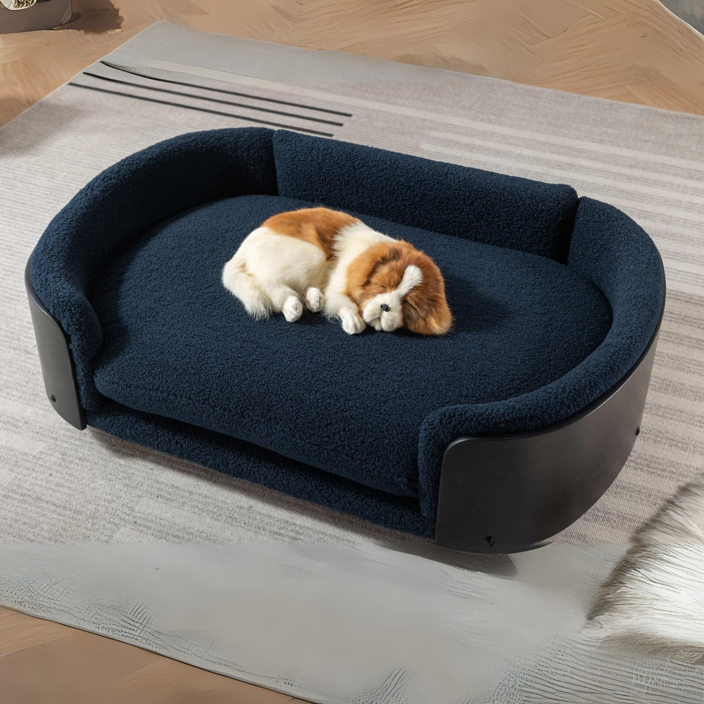 Scandinavian Style Elevated Dog Bed Cashmere Cushion Large_2