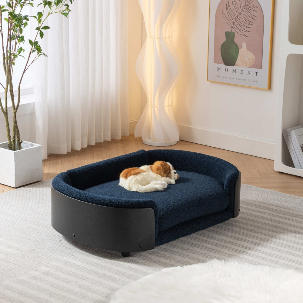 Scandinavian Style Elevated Dog Bed Cashmere Cushion Large_5