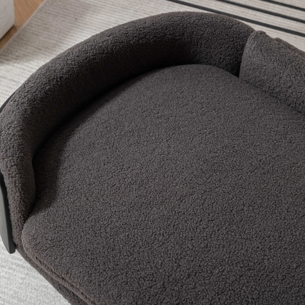 Dog Bed Solid Wood Legs Cashmere Cushion Large_2