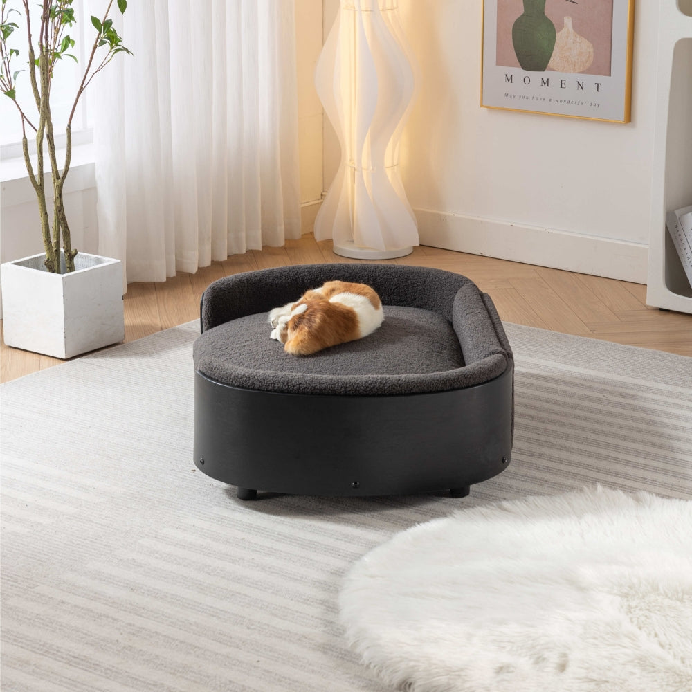 Dog Bed Solid Wood Legs Cashmere Cushion Large_8