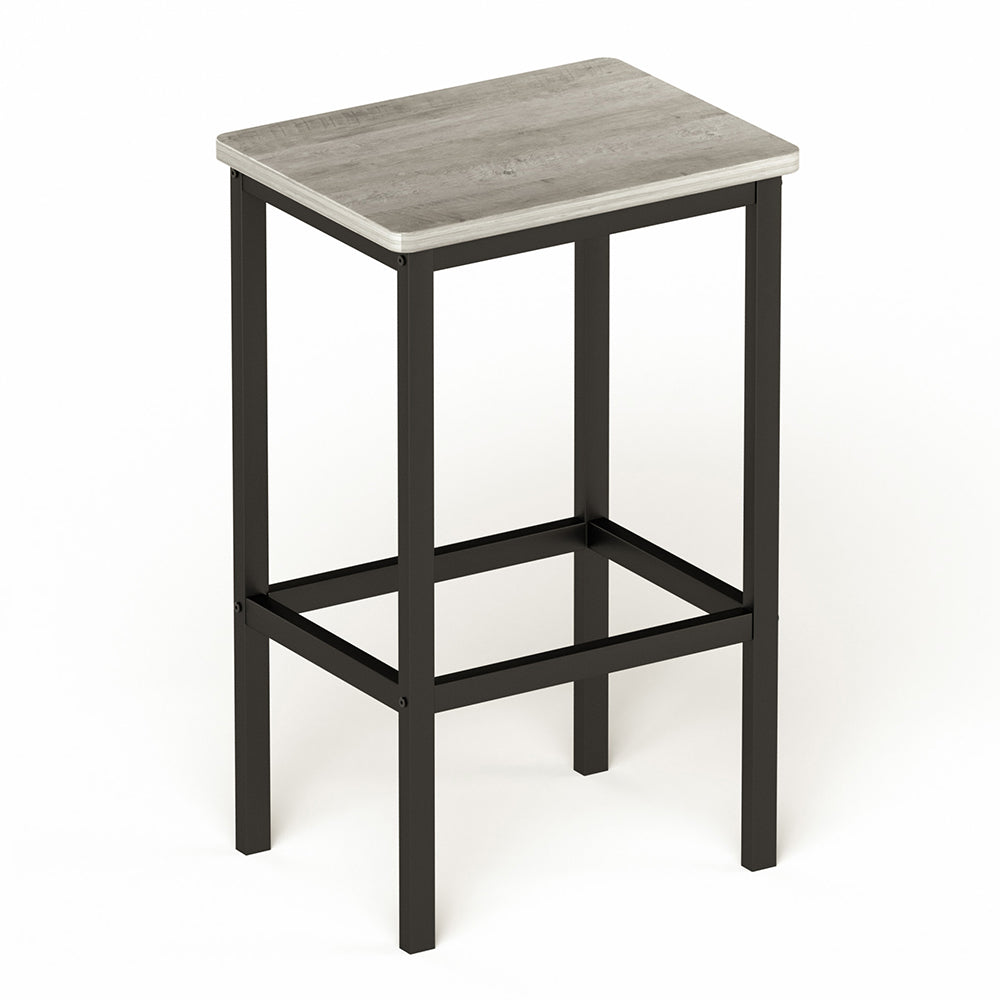 Industrial Style Square Bar Table with 2 Bar Chairs_3