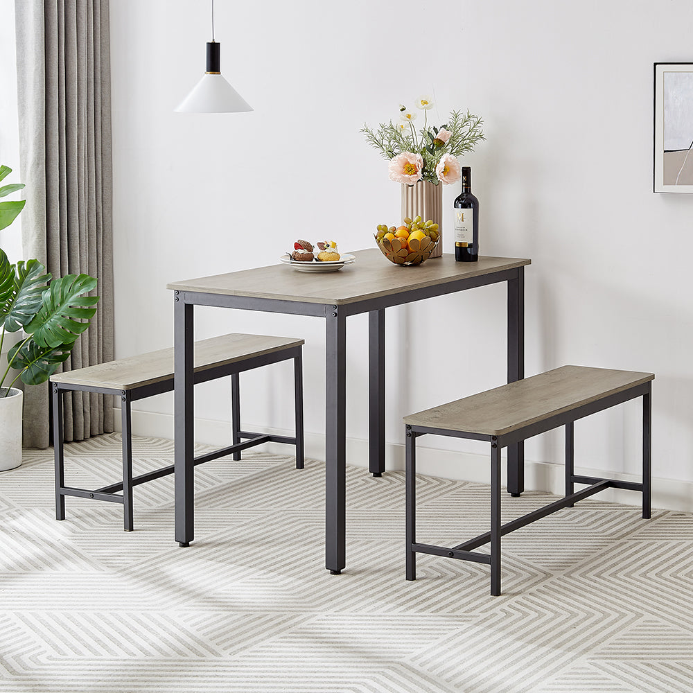 Kitchen Industrial Dinning Table Counter with Chairs_2