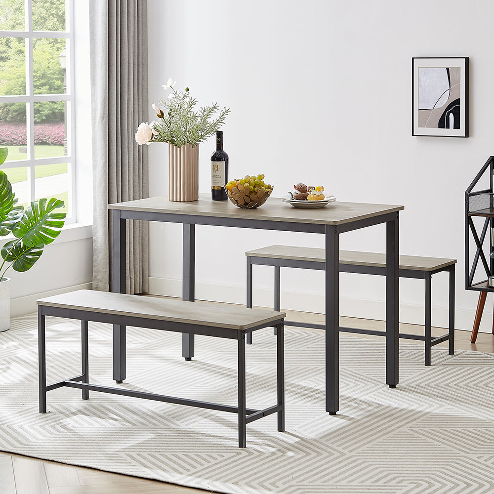 Kitchen Industrial Dinning Table Counter with Chairs_3