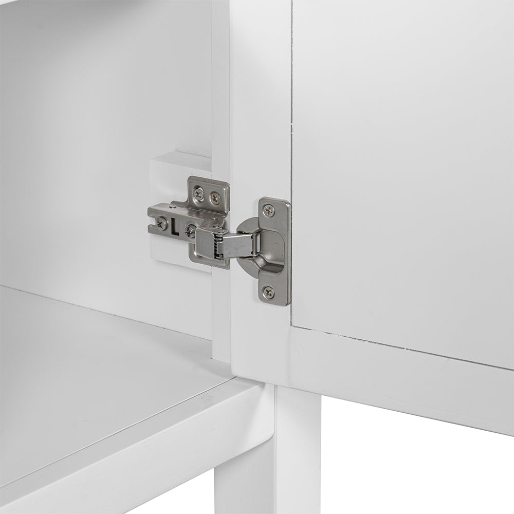 Bathroom Vanity Base with Cabinets, Drawers & Open Shelf - White_10