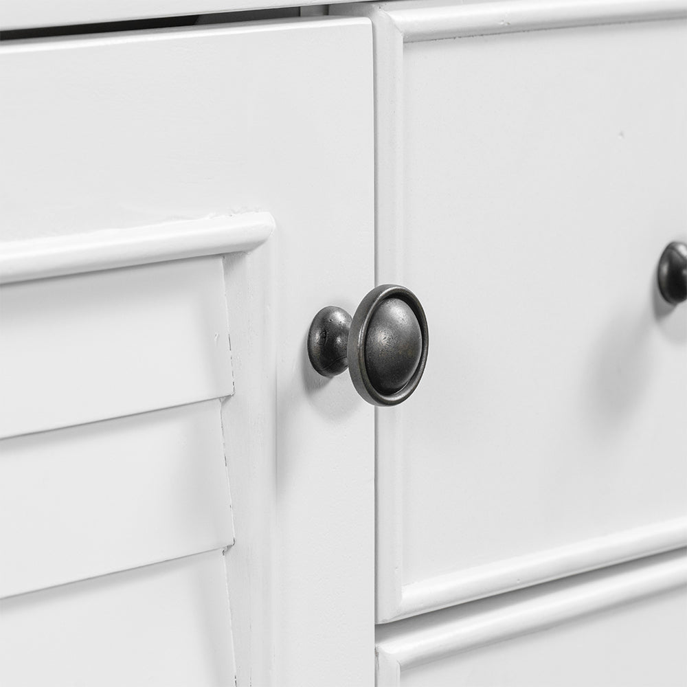 Bathroom Vanity Base with Cabinets, Drawers & Open Shelf - White_9
